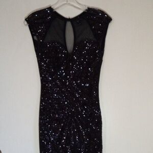 Windsor black sequin bodycon midi dress for women size xsmall
